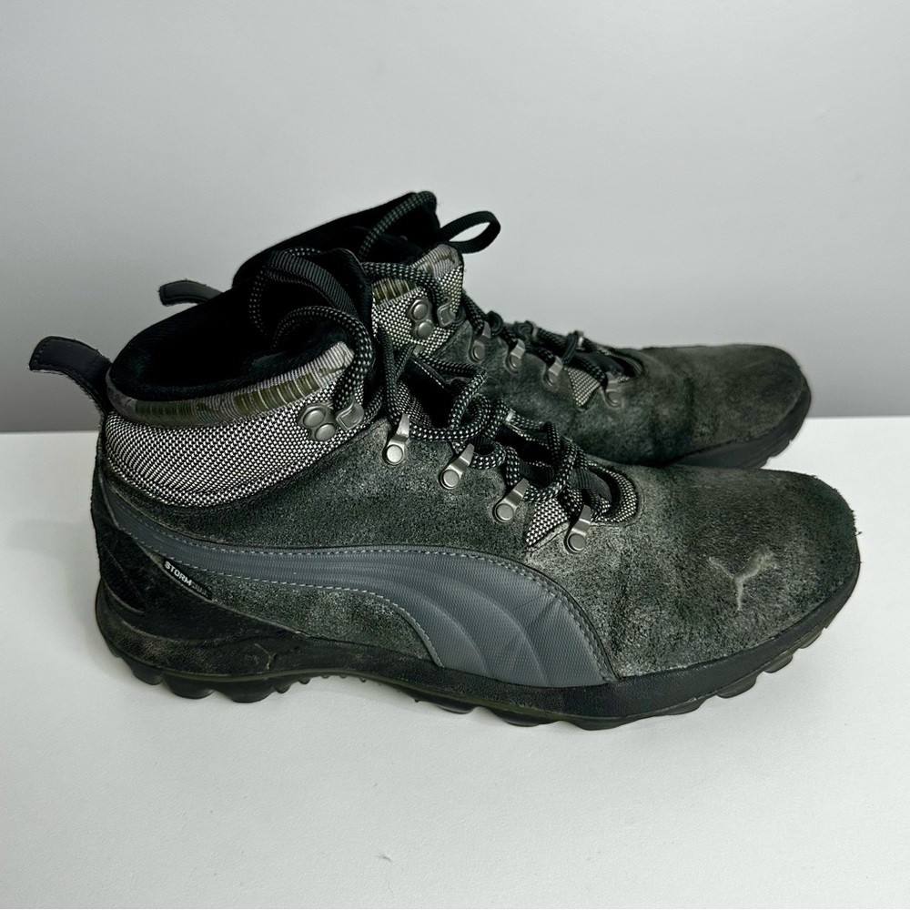 PUMA Silicis Mid Leather Boots Black Gray Lace-Up Men’s Size 8